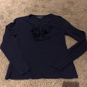 Ralph Lauren navy long sleeve top. Size medium.